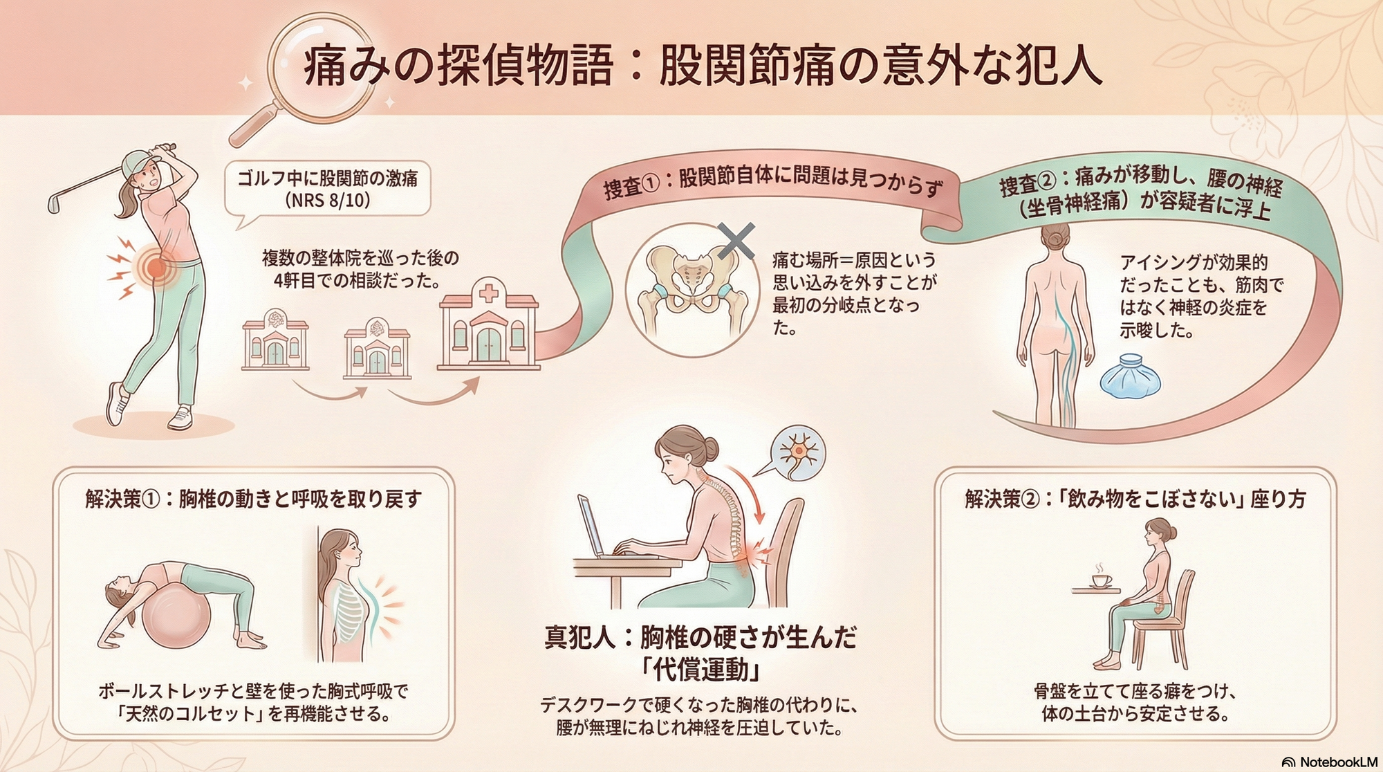 「股関節が犯人じゃなかった？」4つの院でも治らなかった痛みの意外な正体とは
