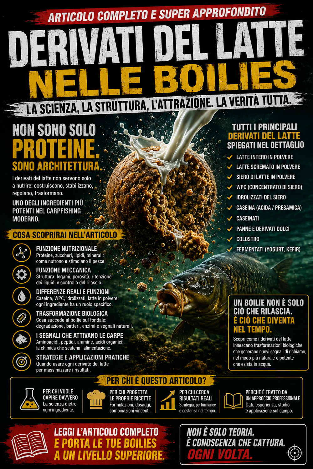 Derivati del Latte nelle Boilies: la Verità su Proteine del Latte, Attrazione e Struttura dell'esca