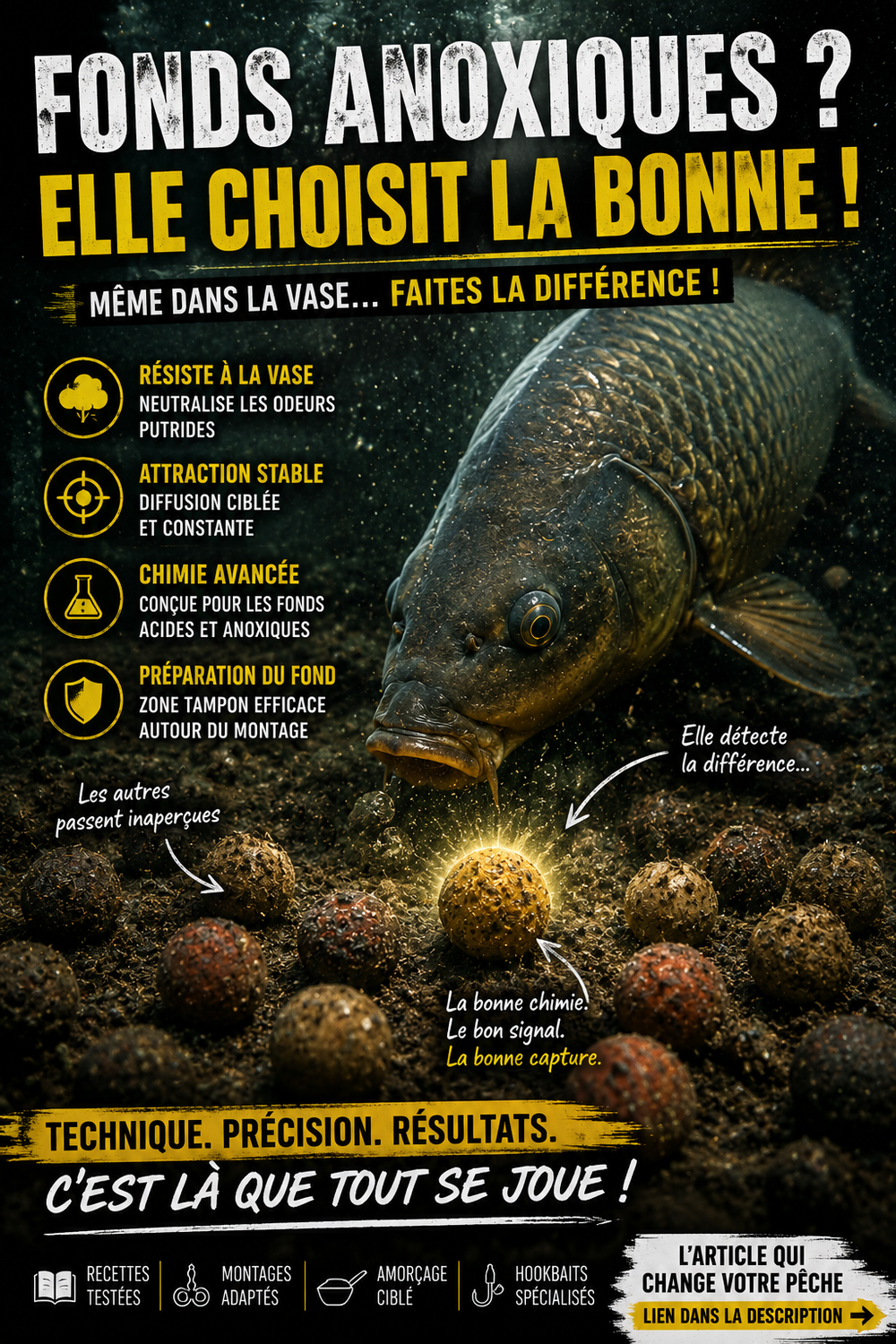 Bouillettes pour fonds vaseux : les meilleures stratégies pour pêcher sur fond putride