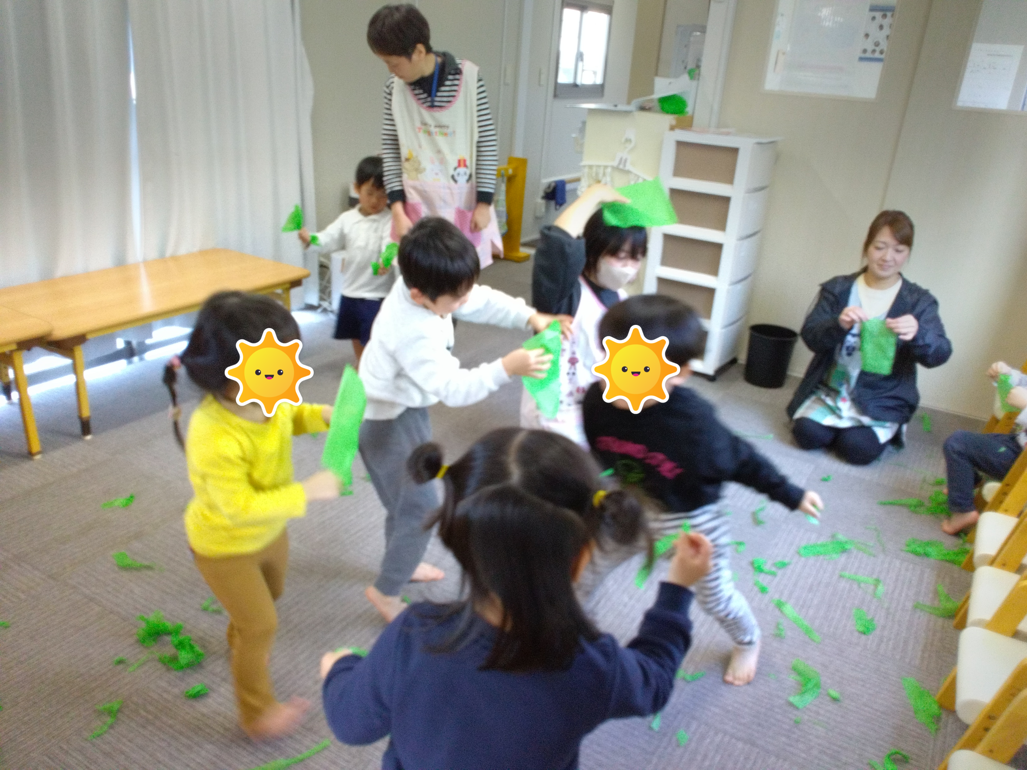 花紙で遊んだ後は・・・