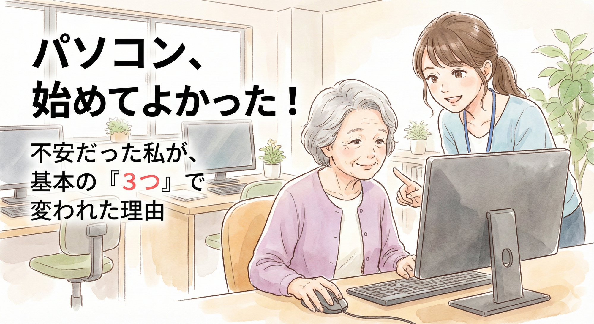 「パソコンが怖い」と思っていた私が、最初に覚えた3つのこと