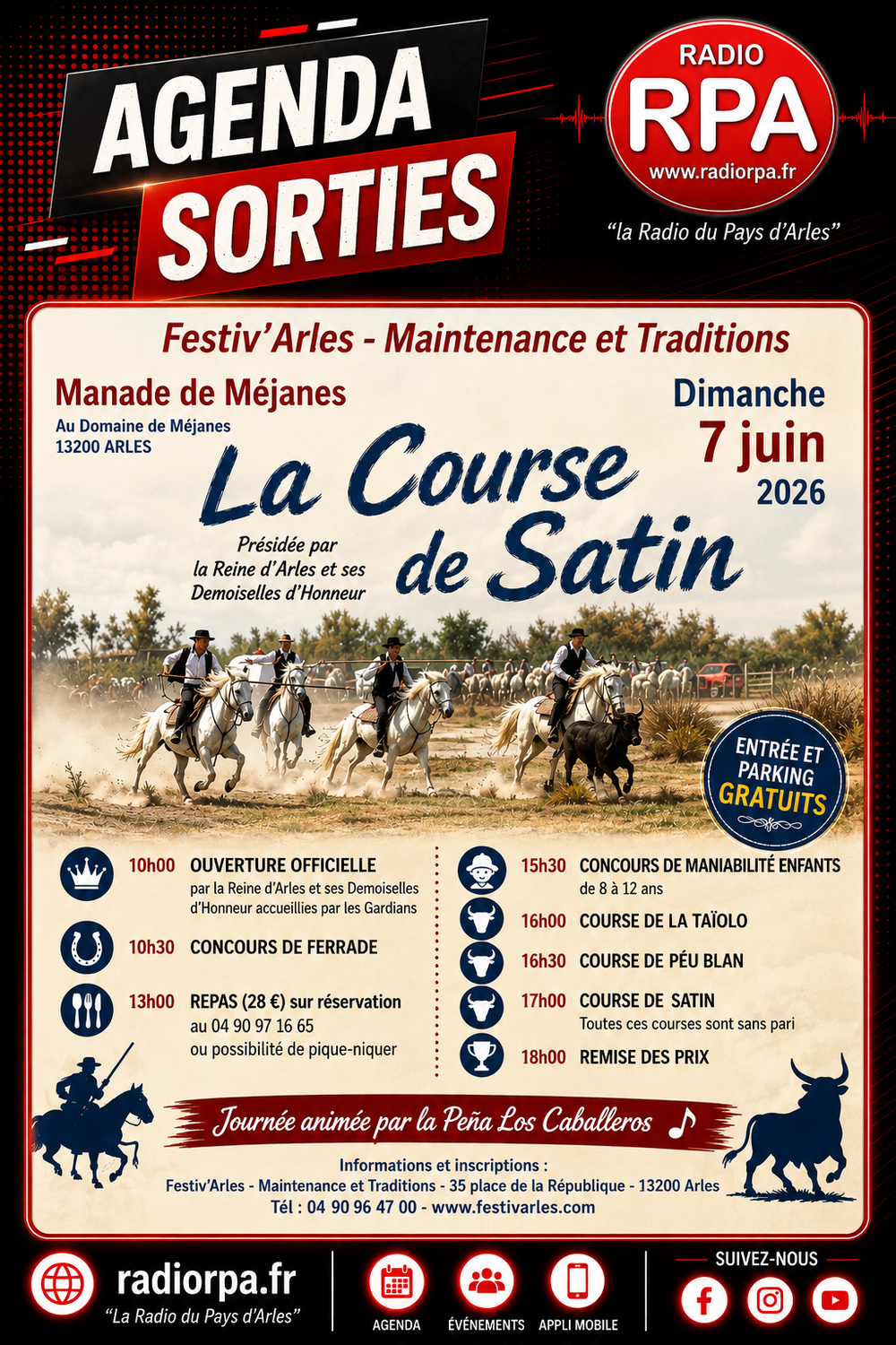 La Course de Satin à Méjanes le 7 juin 2026