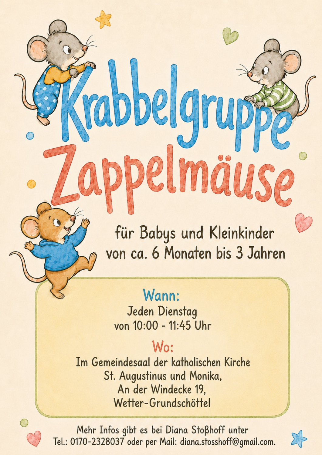 Zappelmäuse - die Krabbelgruppe in St. Augustinus und Monika
