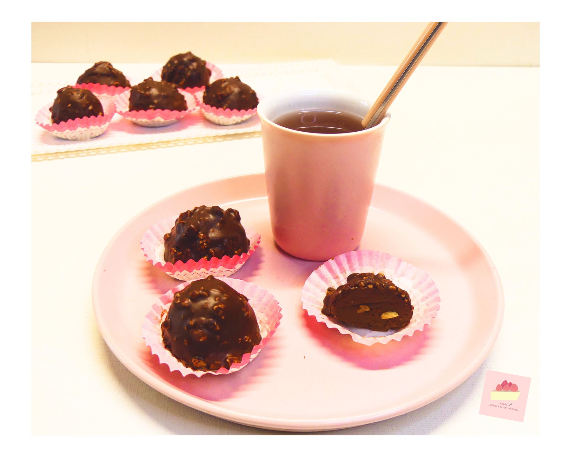 Rocher praliné et chocolat