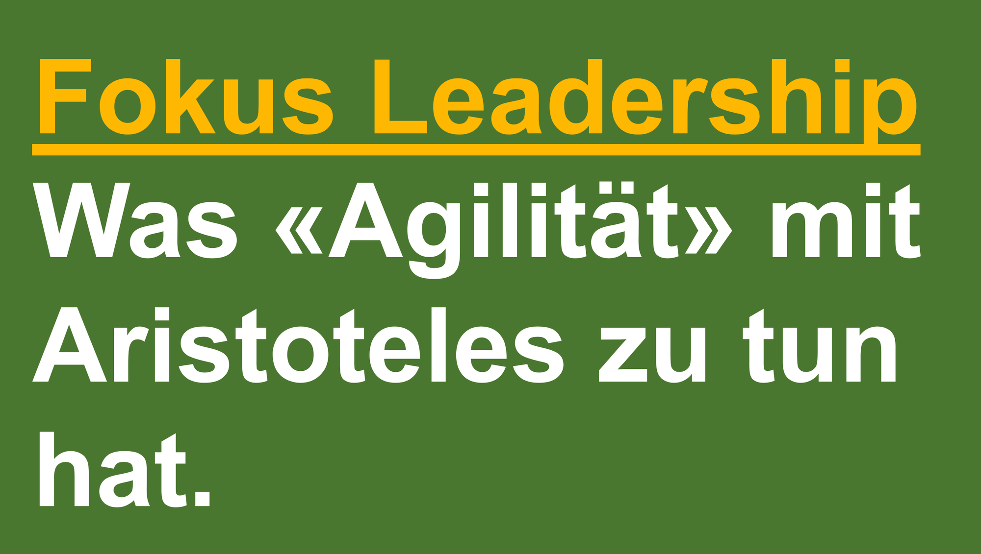 Agilität