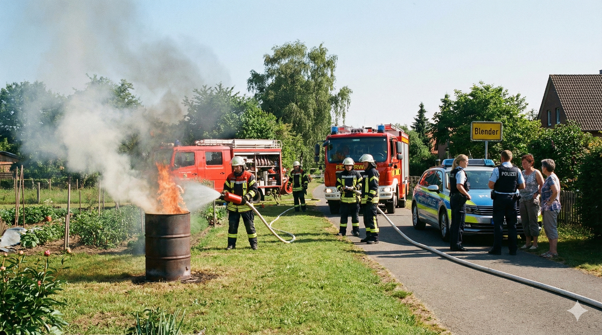 Einsatz: [F1] Brand einer Feuertonne