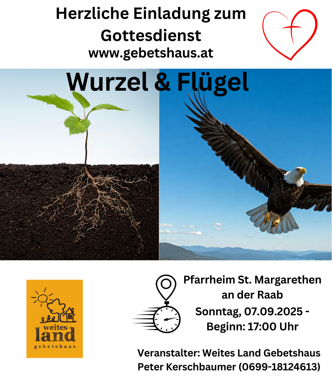 Wurzel & Flügel -  Herzliche EInladung zum Gottesdienst