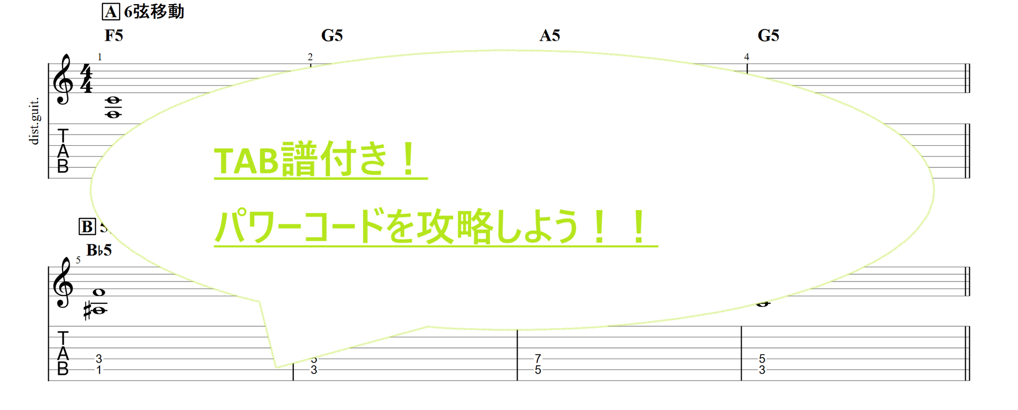 【簡単TAB付】パワーコードを攻略しよう！