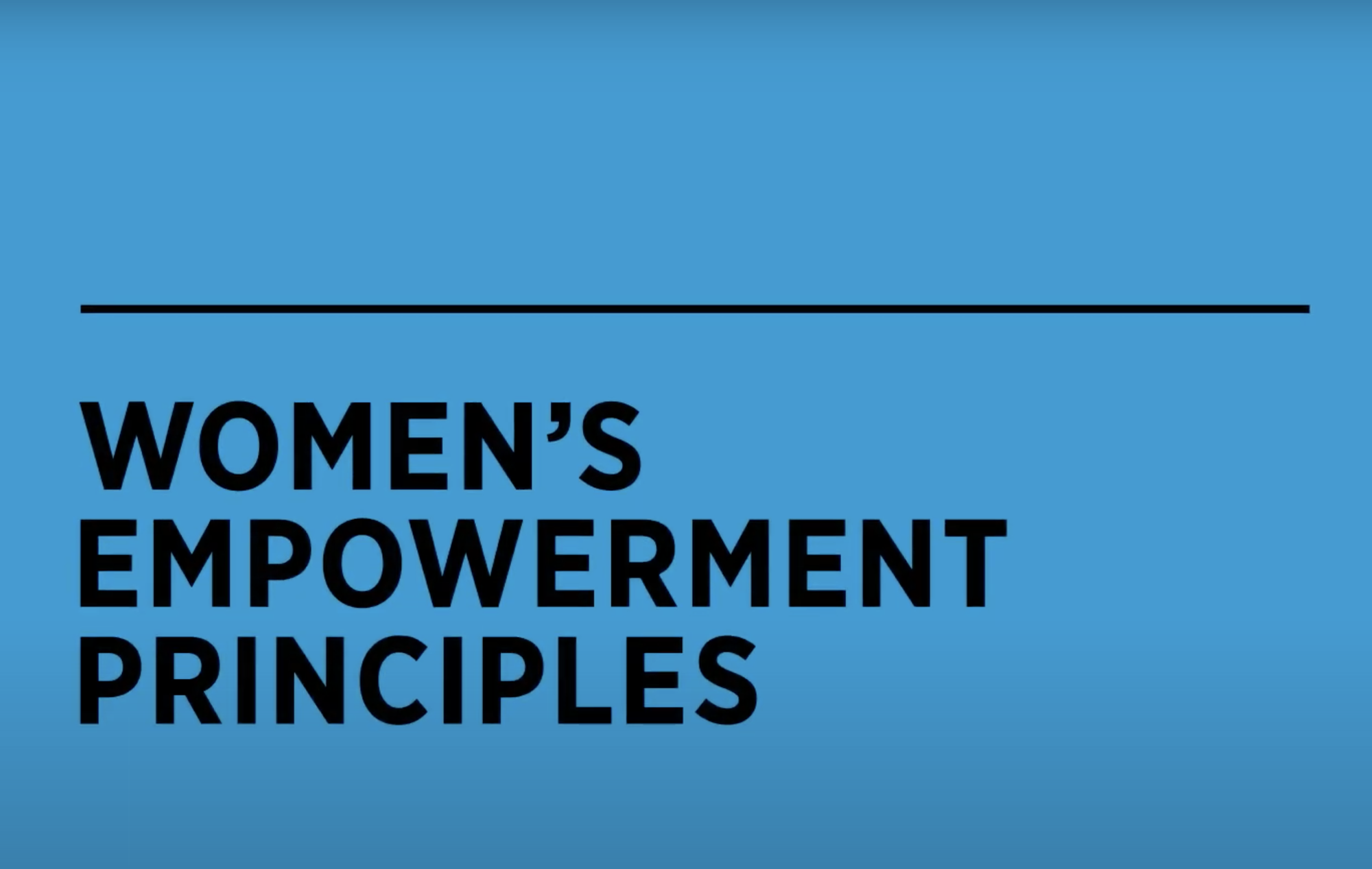 WEPs - Womens Empowerment Principles