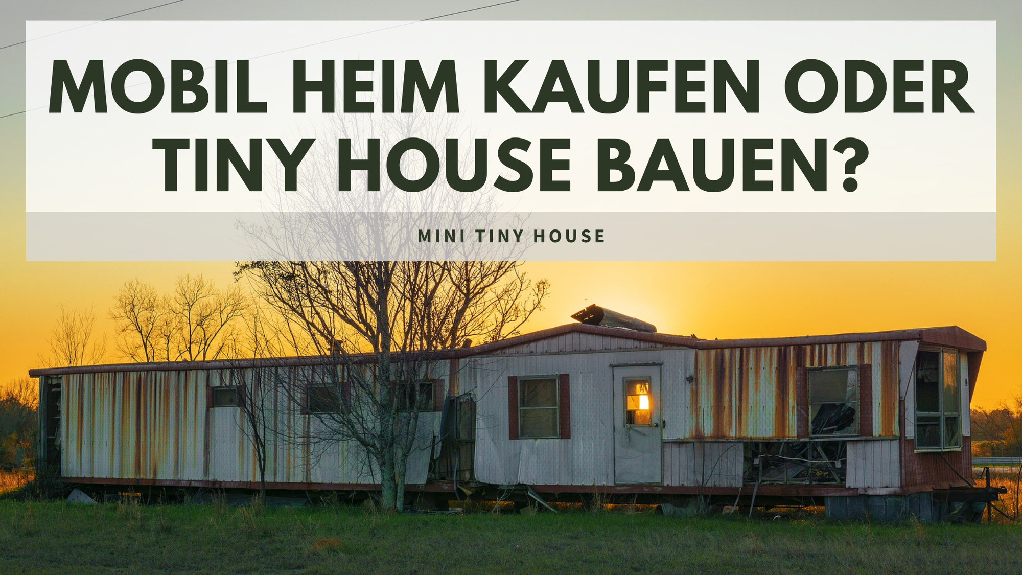 Tiny House Alternative: ein Mobilheim kaufen