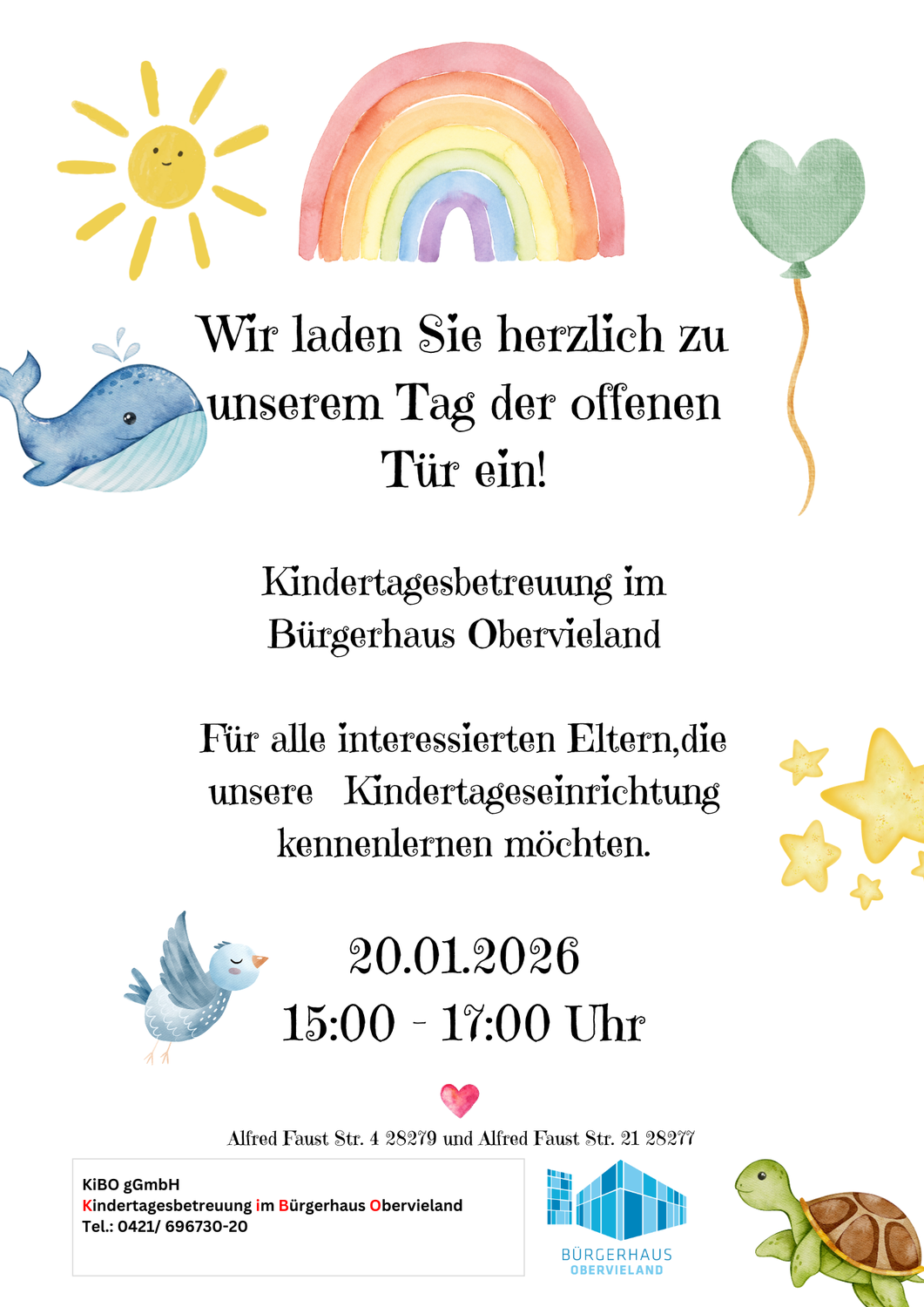 Tag der offenen Tür der KiTa im Bürgerhaus am 20.01.2026