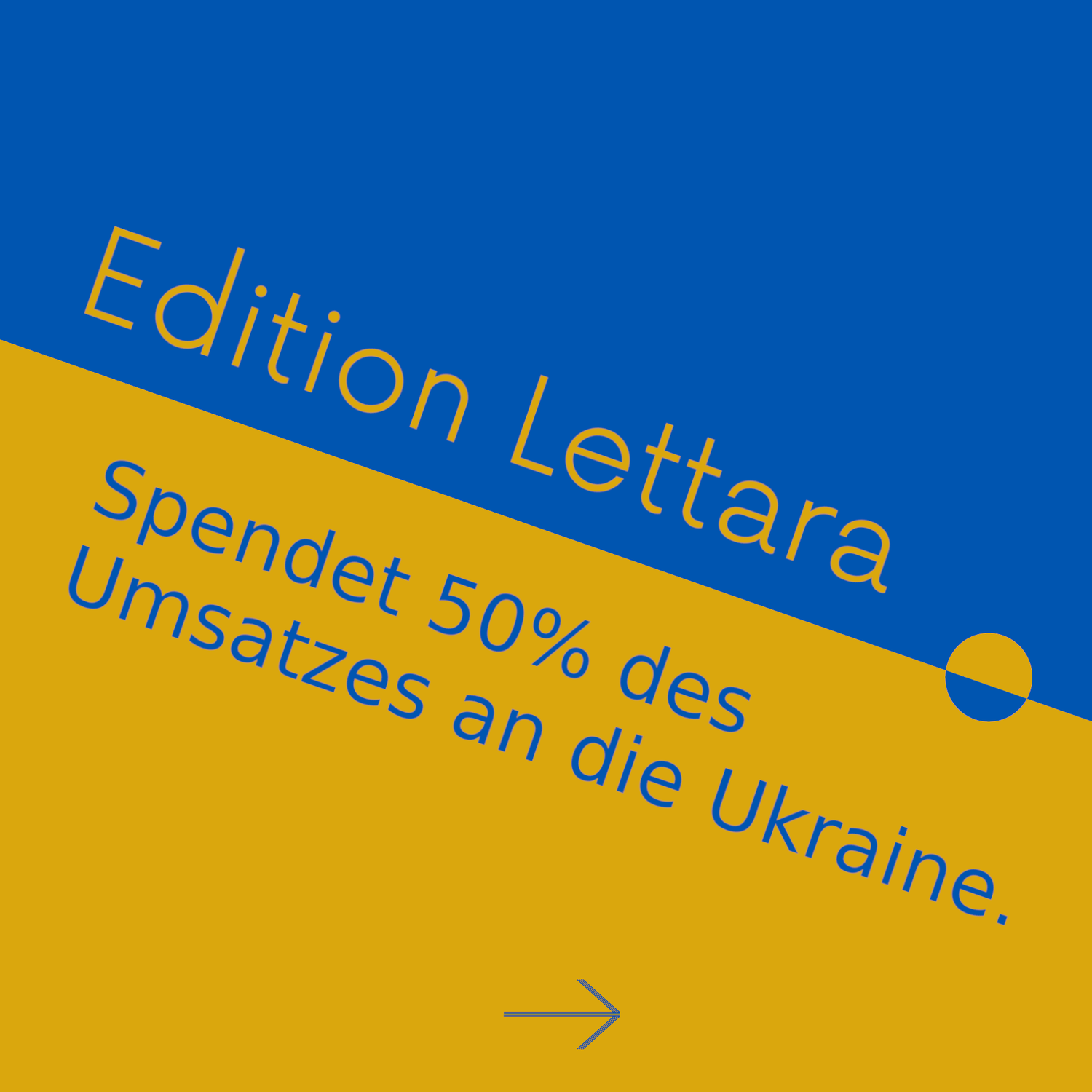 Wir spenden 50% des Umsatzes an die Ukraine!