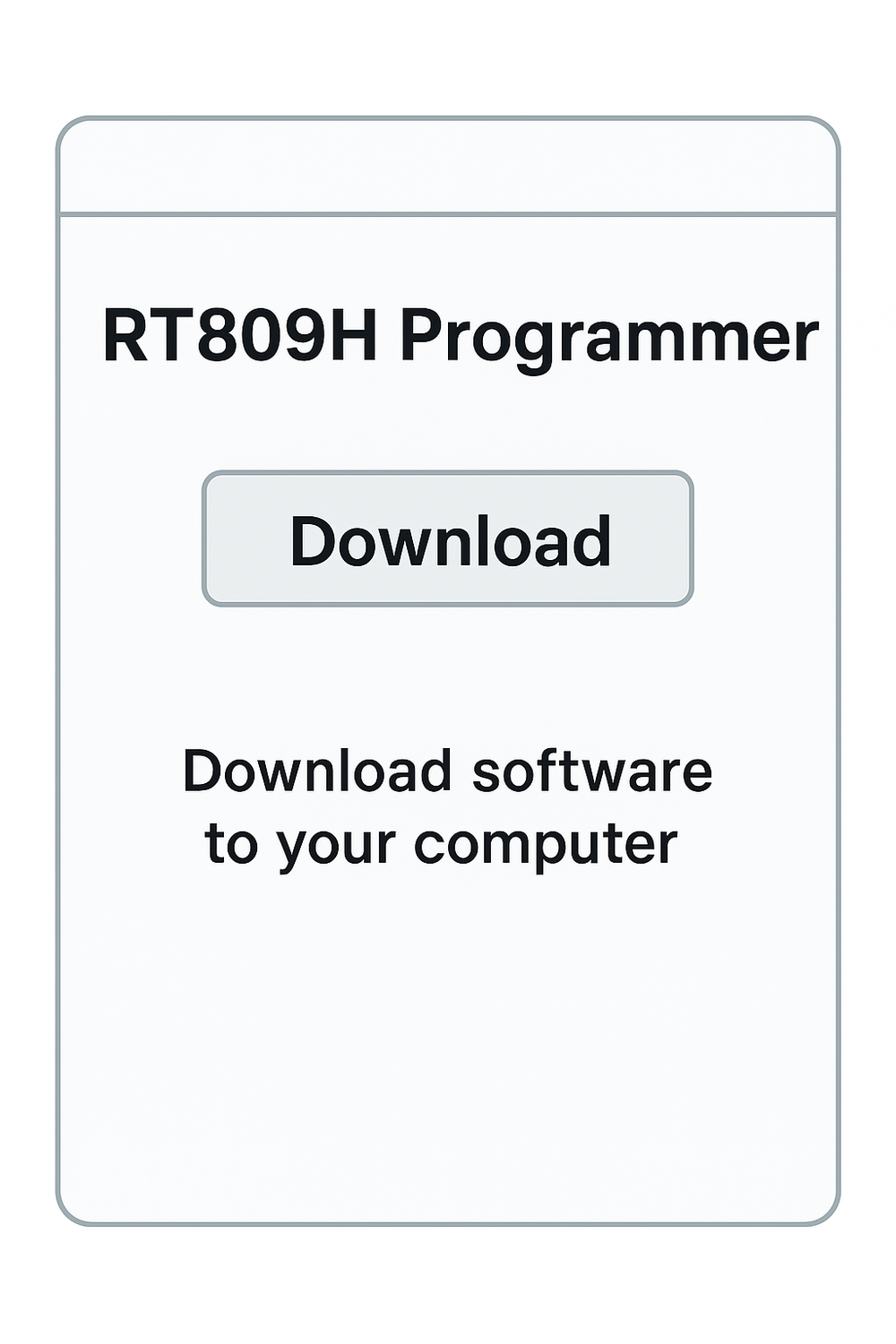 RT809H Programmer Software Download