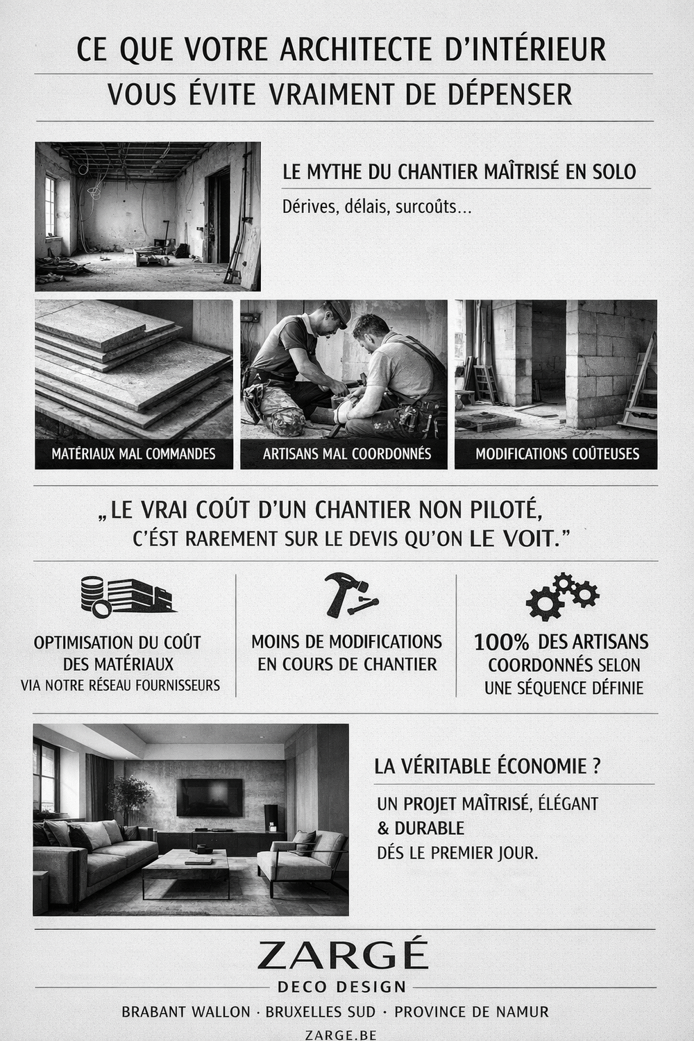 Ce que votre architecte d'intérieur vous évite vraiment de dépenser