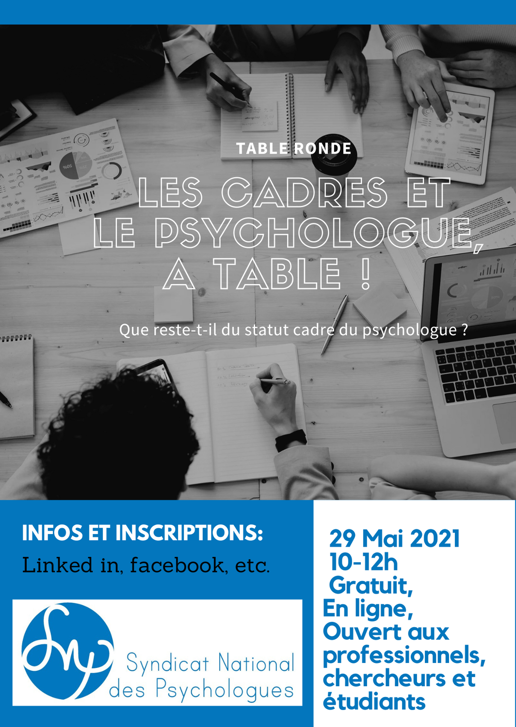 Une série interrompue de webinaires sur la profession