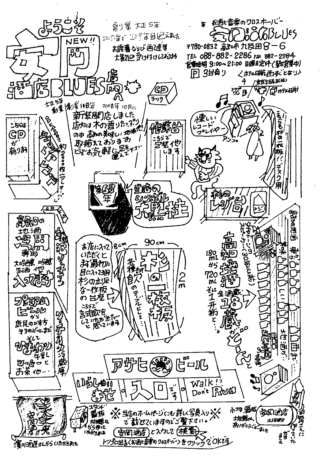 当店の店内イラスト図です～昔書きました～