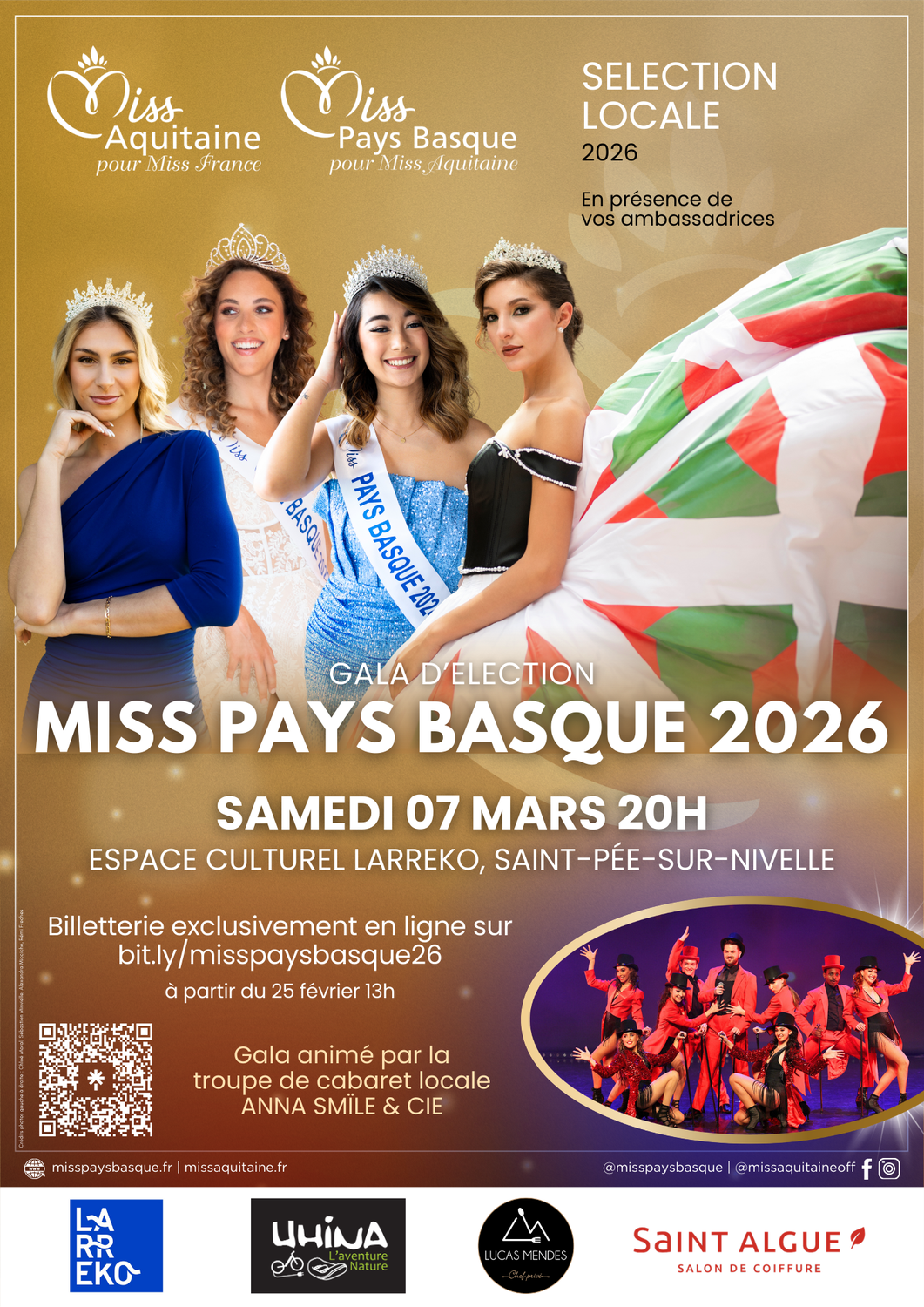 Gala d'élection de Miss Pays Basque 2026