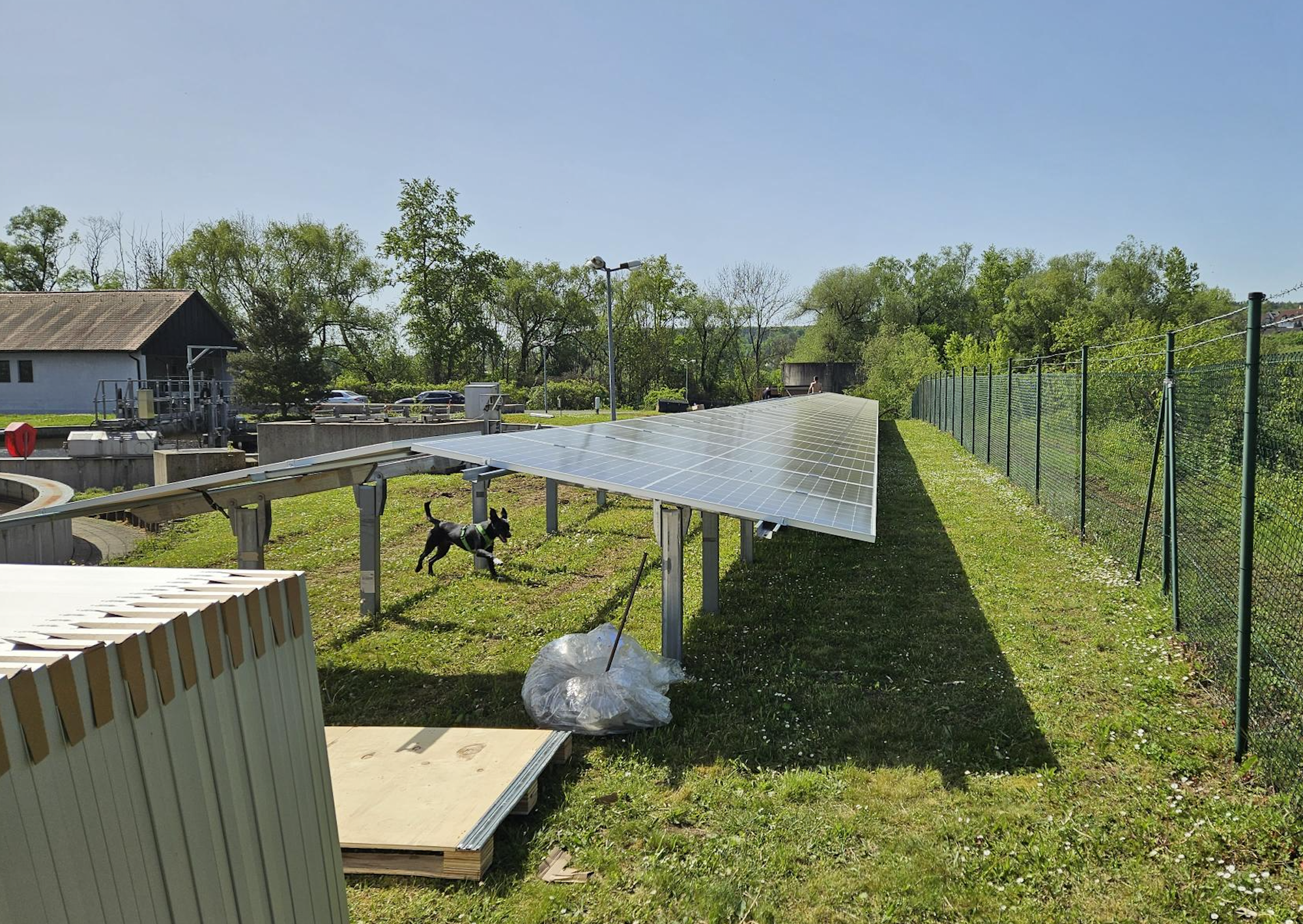 Photovoltaik Freilandanlage für Kläranlage Buttenheim