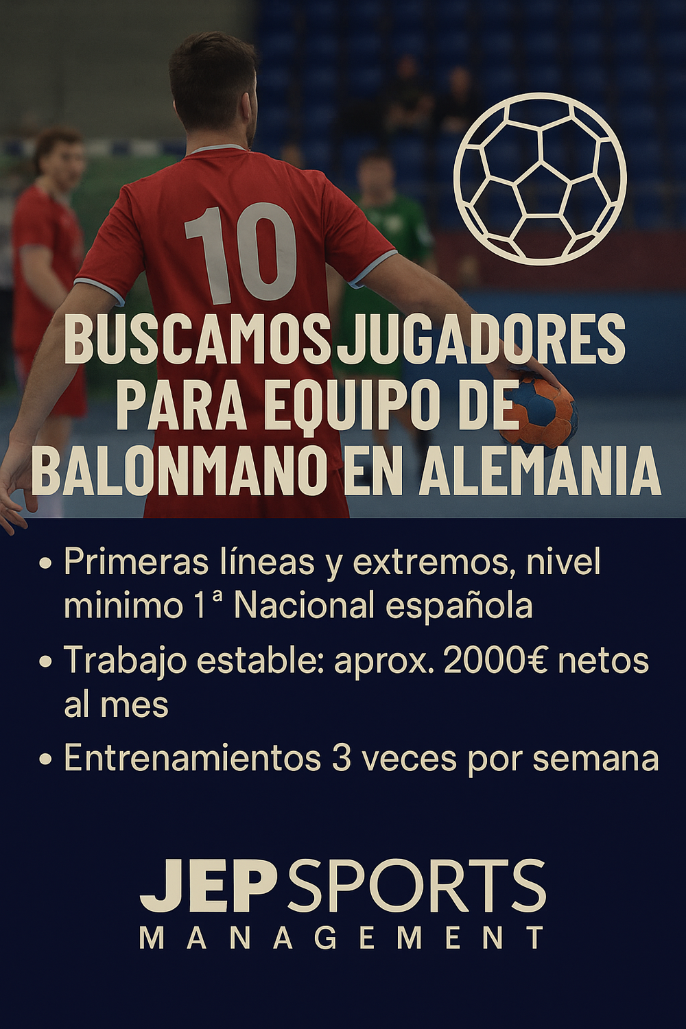 Oportunidad única en Alemania para jugadores de balonmano