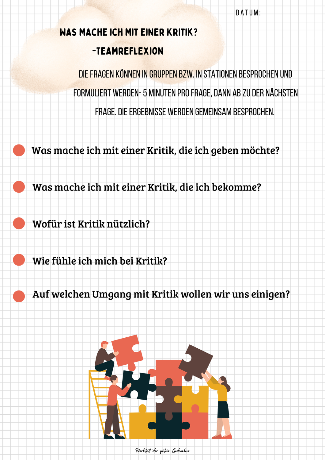 "Was mache ich mit einer Kritik?" Teamreflexion