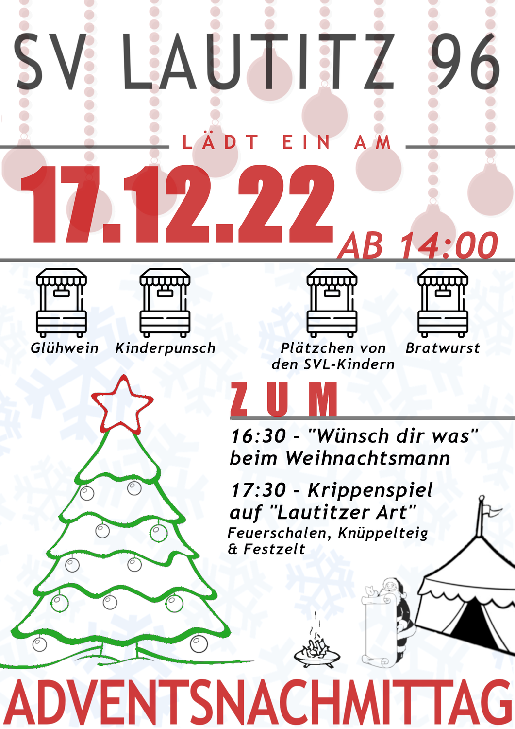 Der SVL lädt ein... zum ADVENTSNACHMITTAG