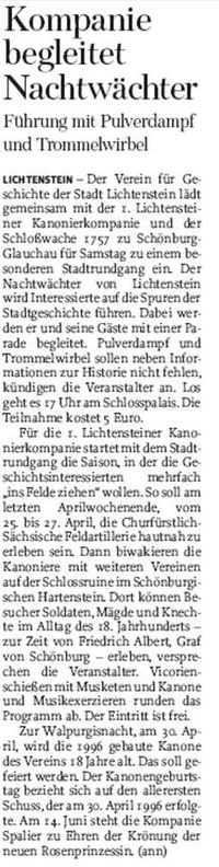 Freie Presse vom 09.04.2014