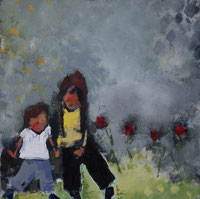 The Rows, oil on canvas, 2' X 2', 2012