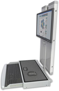 VT21 ロープロファイル医療用ワークステーション（薄型モニターアーム）ASVTLP-KUW