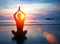 Beach yoga