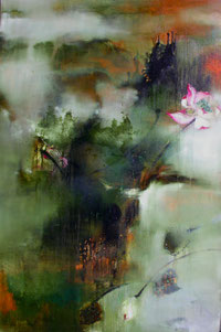 霞光雾霭 SUNGLOW 150X100CM 布面油画 OIL ON CANVAS 2006 (收藏于香港 COLLECTED IN HONG KONG)