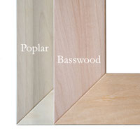 DoubWorks custom keyable poplar and basswood stretchers and stretcher bars