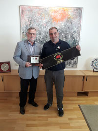 Alessandro con il Sindaco di Rovaniemi