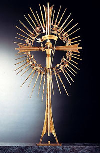 Schmiedebronze Grabkreuz 140x68cm