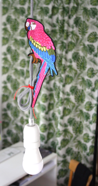 Dschungellook, Dschungelstyle, Schlafzimmer verschönern, Caballo Couture, Vorhänge selber nähen, Kissen selber nähen, Schrank verschönern, Gardinenstange anbringen