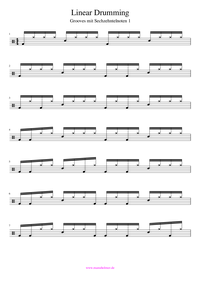 Schlagzeug Rhythmen Linear Drumming PDF