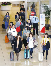 八重入域観光客が年間で105万人突破した(南ぬ島石垣空港)