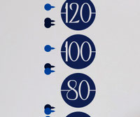 Circle with point marker height chart stickers