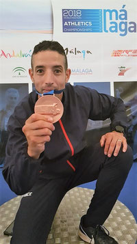 Rachid Farid avec sa médaille de Bronze.