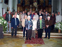 Die Mitglieder des AC-Seniorenkreises in der Wallfahrtskirche auf dem Eichelberg “Zur Heiligsten Dreifaltigkeit”