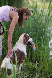 Maren Nierswitzki und Setter Ben