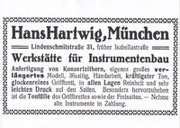 Firmeninserat Musik Hartwig
