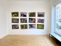 Onomato, Kunst Düsseldorf, Galicien, Meerestiere, Kunst, Ute Bartel, Aus den Angeln, 2024, 12-teilig