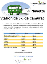 Navette station de ski Camurac