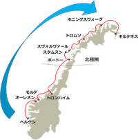 フッティルーテン航路図