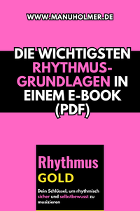 Rhythmus-Grundlagen PDF Ebook vor pinkem Hintergrund