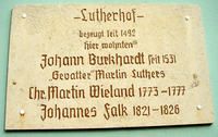 Gedenktafel Lutherhof