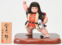 五月人形  金太郎人形 真多呂作 武者人形 五月人形 金太郎（鉞）ケース付（3564） - 伽楠（か