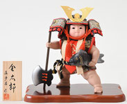 真多呂作 武者人形 五月人形 金太郎（鉞）ケース付（3564） - 伽楠（か