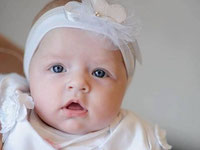 Bandeau bébé fille, bandeau de baptême en strass argentés nouveau