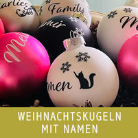 Druckatelier46 Weihnachtskugeln personalisiert, mit Namen